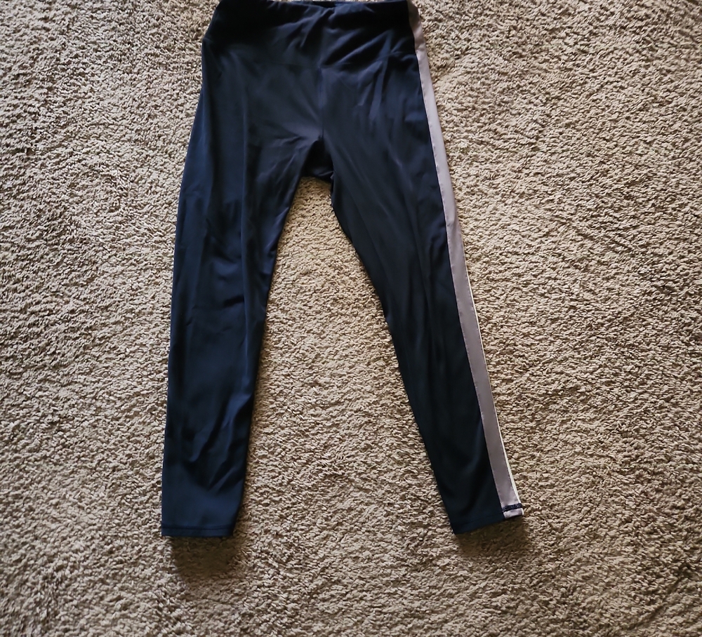 CALIA by Carrie Underwood Dark Blue Leggings with Light Stripe